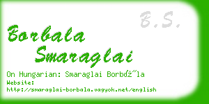 borbala smaraglai business card